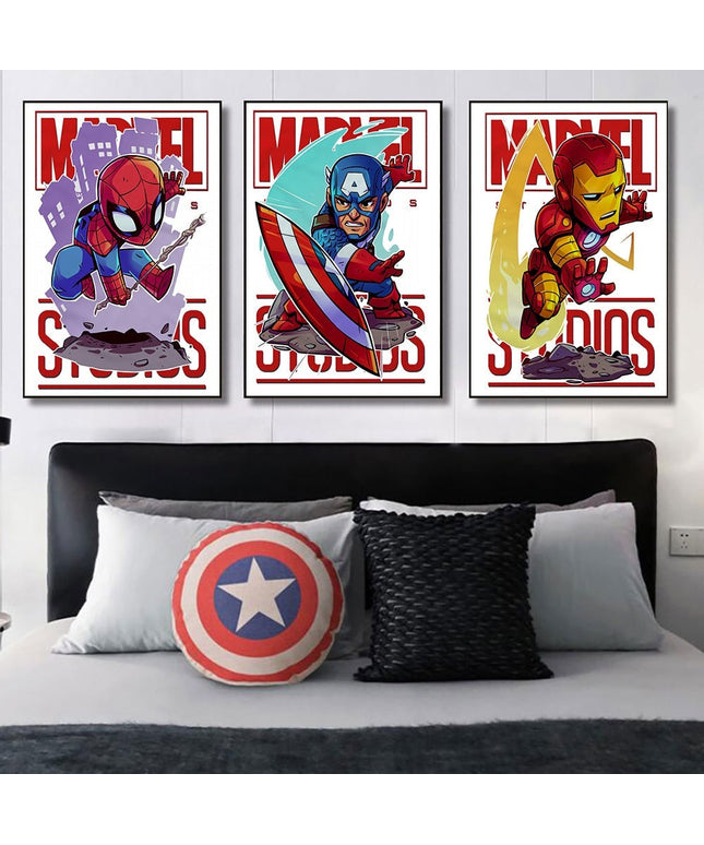 Marvel Movie Comics Cartoon Heroes: Super Hero Art Poster 