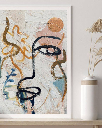 Matisse-Inspired Graffiti Human Face Canvas Art: Bold, Modern Wall Decor