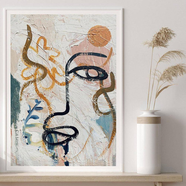 Matisse-Inspired Graffiti Human Face Canvas Art: Bold, Modern Wall Decor
