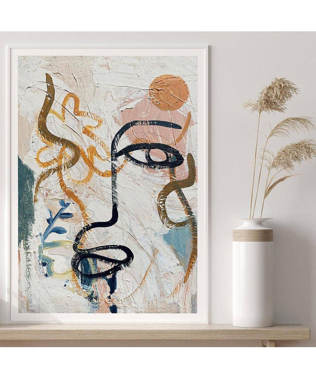 Matisse-Inspired Graffiti Human Face Canvas Art: Bold, Modern Wall Decor