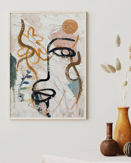Matisse-Inspired Graffiti Human Face Canvas Art: Bold, Modern Wall Decor