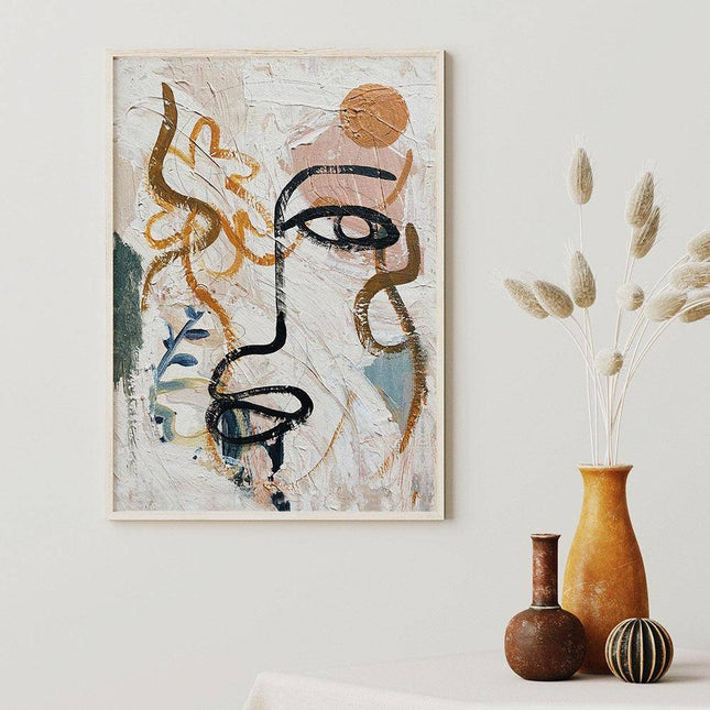 Matisse-Inspired Graffiti Human Face Canvas Art: Bold, Modern Wall Decor