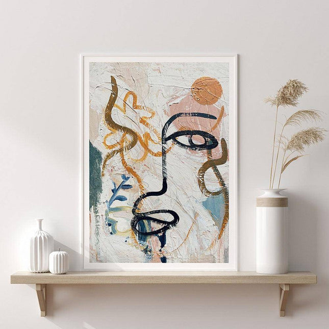 Matisse-Inspired Graffiti Human Face Canvas Art: Bold, Modern Wall Decor