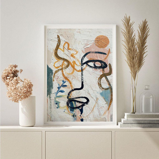 Matisse-Inspired Graffiti Human Face Canvas Art: Bold, Modern Wall Decor