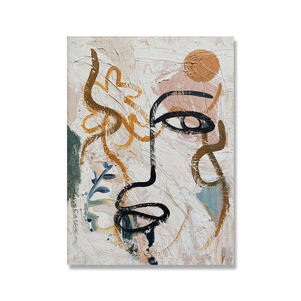 Matisse-Inspired Graffiti Human Face Canvas Art: Bold, Modern Wall Decor