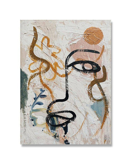 Matisse-Inspired Graffiti Human Face Canvas Art: Bold, Modern Wall Decor