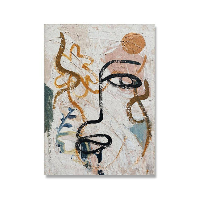 Matisse-Inspired Graffiti Human Face Canvas Art: Bold, Modern Wall Decor
