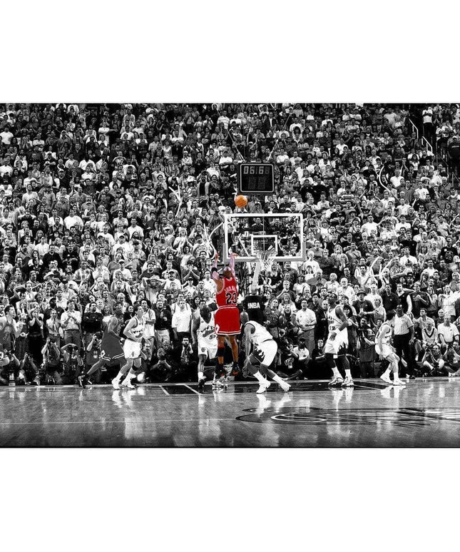 Michael Jordan's Epic 1998 Buzzer Beater Canvas Art: Relive the Moment