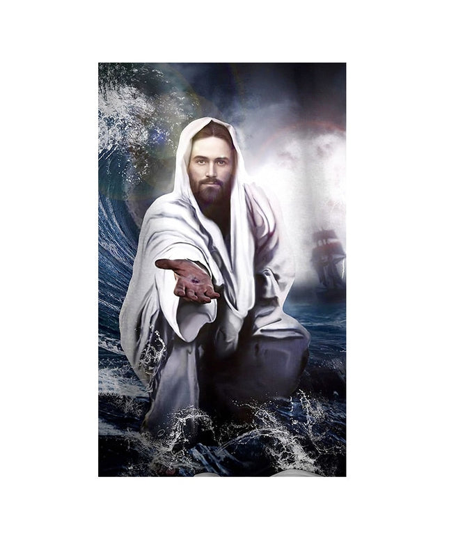 Miraculous Savior: Jesus Walking on Water Canvas Poster 