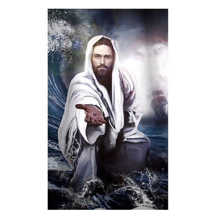 Miraculous Savior: Jesus Walking on Water Canvas Poster 