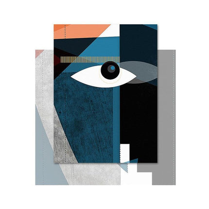 Modern Abstract Geometric Face Canvas Art: A Bold Statement for Your Walls