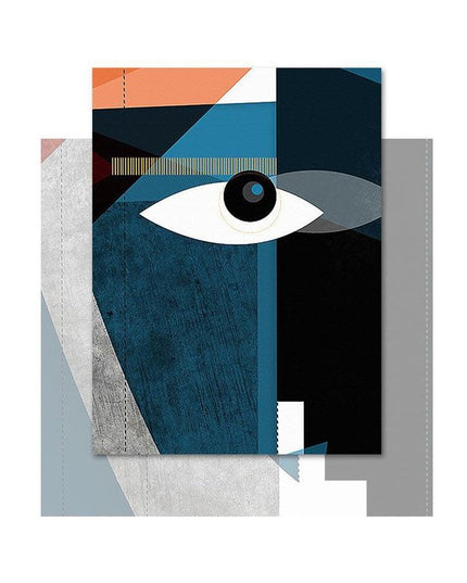 Modern Abstract Geometric Face Canvas Art: A Bold Statement for Your Walls