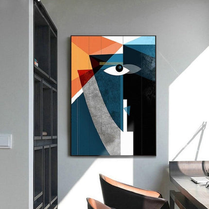 Modern Abstract Geometric Face Canvas Art: A Bold Statement for Your Walls