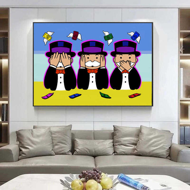 Money Gone Pop Monopoly Canvas Art: A Creative Tribute to a Classic Game