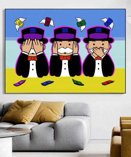 Money Gone Pop Monopoly Canvas Art: A Creative Tribute to a Classic Game