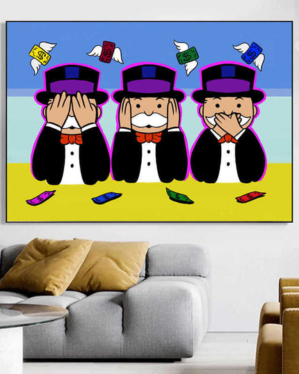 Money Gone Pop Monopoly Canvas Art: A Creative Tribute to a Classic Game