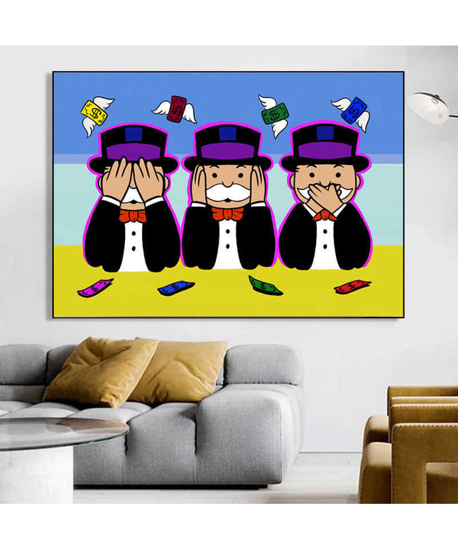 Money Gone Pop Monopoly Canvas Art: A Creative Tribute to a Classic Game