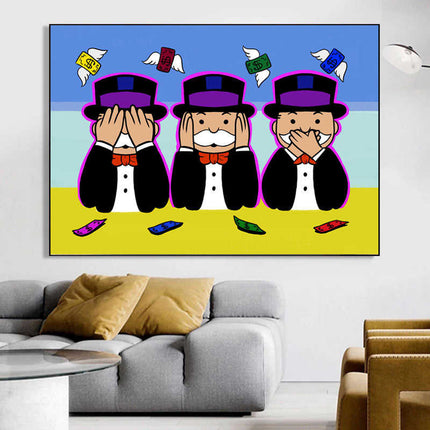 Money Gone Pop Monopoly Canvas Art: A Creative Tribute to a Classic Game