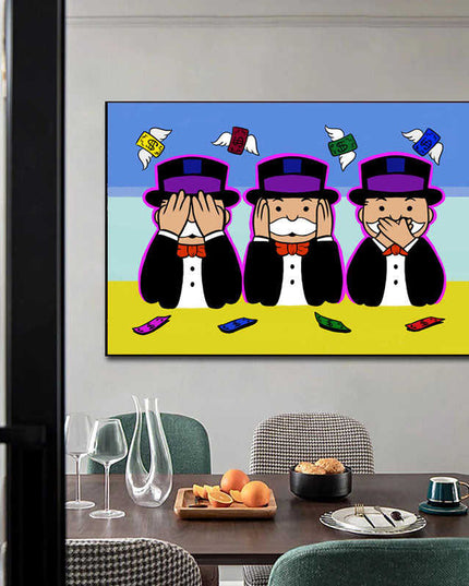 Money Gone Pop Monopoly Canvas Art: A Creative Tribute to a Classic Game