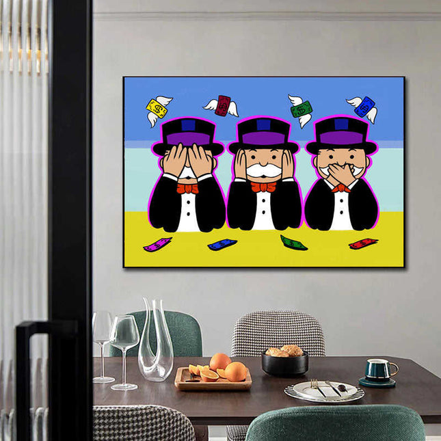 Money Gone Pop Monopoly Canvas Art: A Creative Tribute to a Classic Game