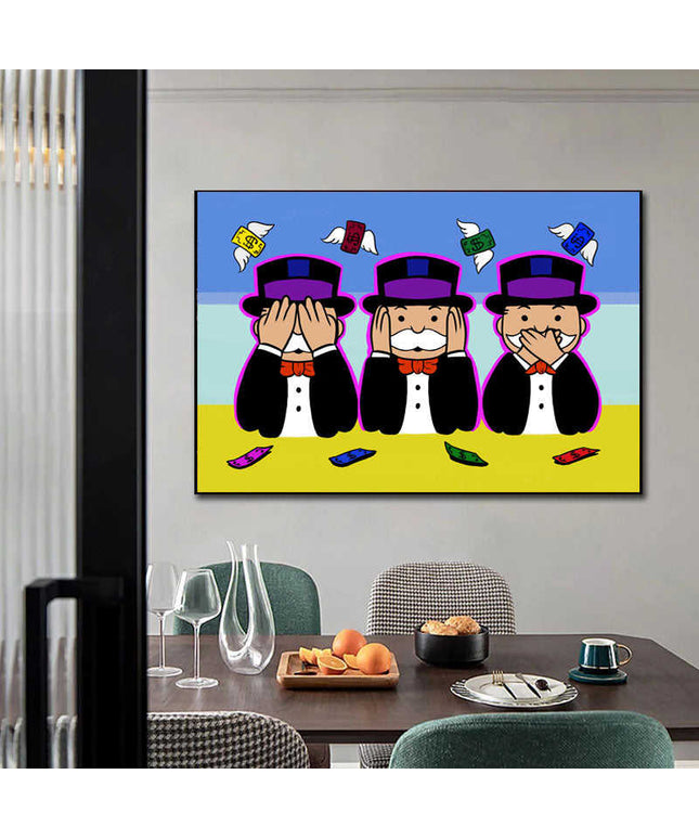 Money Gone Pop Monopoly Canvas Art: A Creative Tribute to a Classic Game
