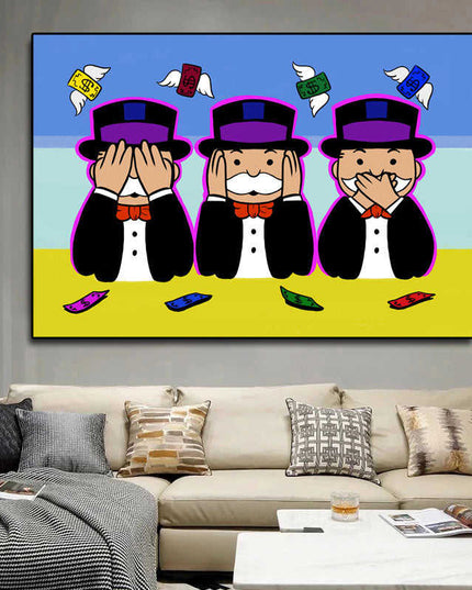 Money Gone Pop Monopoly Canvas Art: A Creative Tribute to a Classic Game