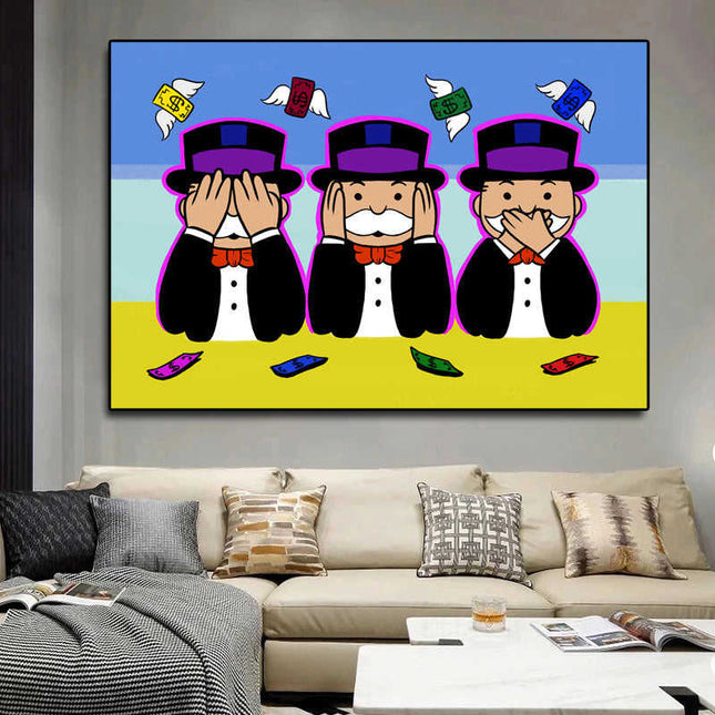 Money Gone Pop Monopoly Canvas Art: A Creative Tribute to a Classic Game