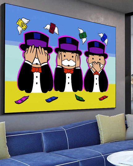 Money Gone Pop Monopoly Canvas Art: A Creative Tribute to a Classic Game