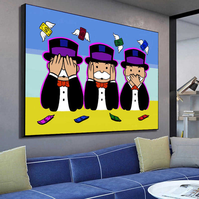 Money Gone Pop Monopoly Canvas Art: A Creative Tribute to a Classic Game