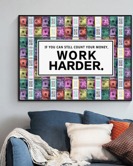 Money Motivation Inspirational Canvas Print: Fuel Your Ambition