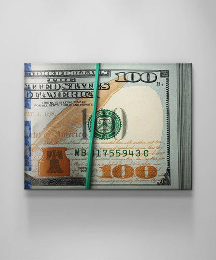 Money Stacks Rubberband Racks Canvas Art: A Unique Conversation Starter