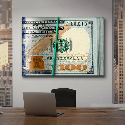 Money Stacks Rubberband Racks Canvas Art: A Unique Conversation Starter