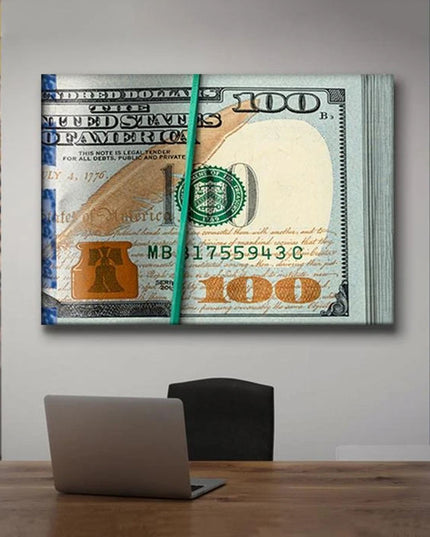Money Stacks Rubberband Racks Canvas Art: A Unique Conversation Starter