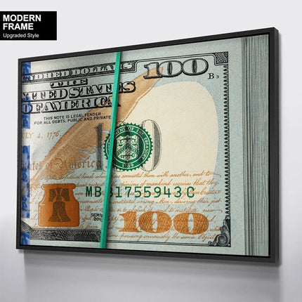 Money Stacks Rubberband Racks Canvas Art: A Unique Conversation Starter