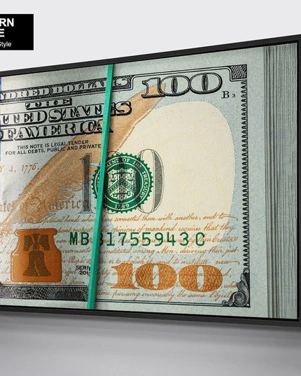 Money Stacks Rubberband Racks Canvas Art: A Unique Conversation Starter