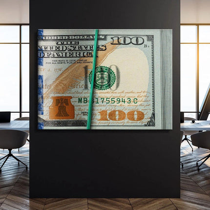Money Stacks Rubberband Racks Canvas Art: A Unique Conversation Starter
