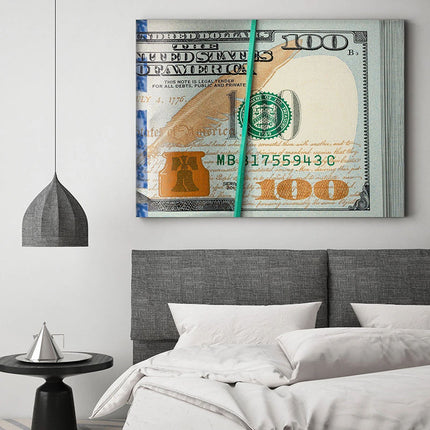 Money Stacks Rubberband Racks Canvas Art: A Unique Conversation Starter