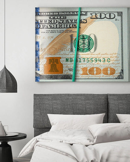 Money Stacks Rubberband Racks Canvas Art: A Unique Conversation Starter