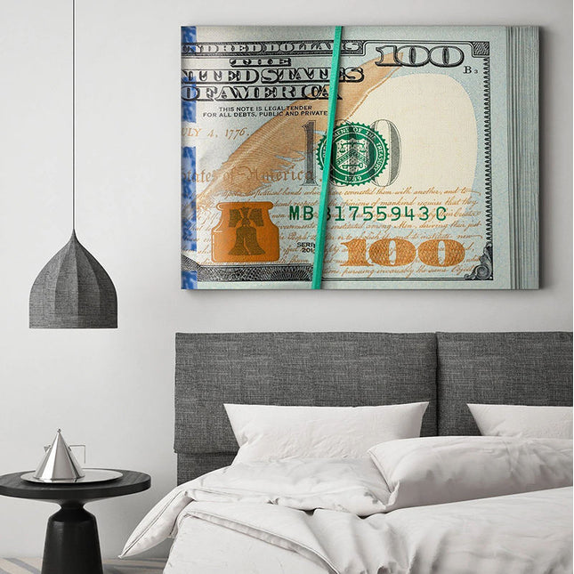 Money Stacks Rubberband Racks Canvas Art: A Unique Conversation Starter