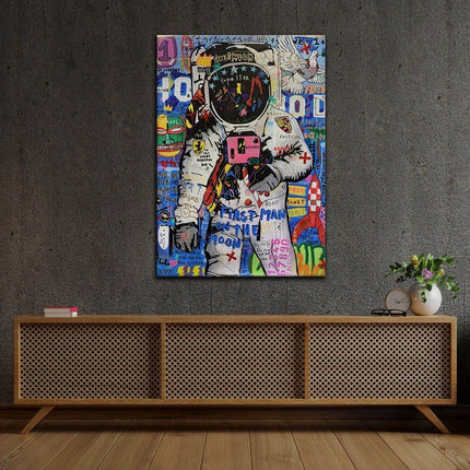 Moondance - First Man on the Moon Playful Graffiti Canvas Poster Wall Poster