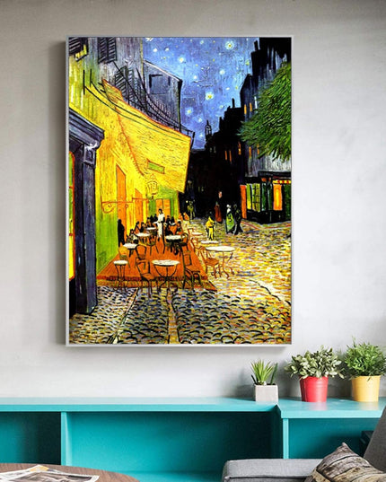 Moonlit Serenity: Van Gogh's Cafe Terrace Wall Poster