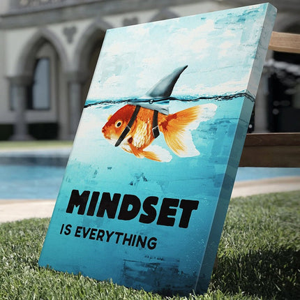 Motivational Mantra - Mindset Is Everything Canvas Print Wall Poster