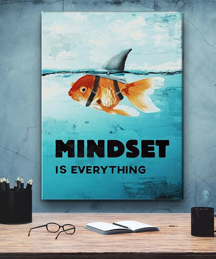 Motivational Mantra - Mindset Is Everything Canvas Print Wall Poster