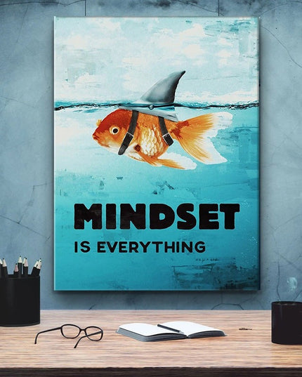 Motivational Mantra - Mindset Is Everything Canvas Print Wall Poster