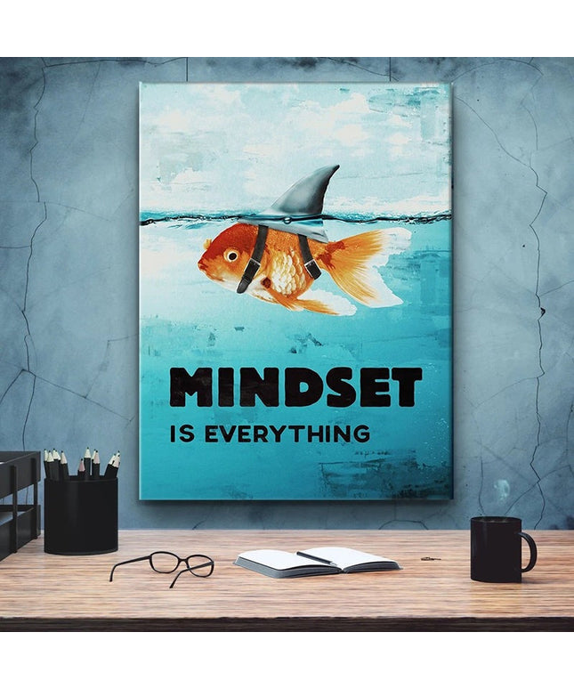 Motivational Mantra - Mindset Is Everything Canvas Print Wall Poster
