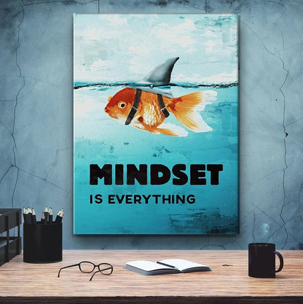 Motivational Mantra - Mindset Is Everything Canvas Print Wall Poster