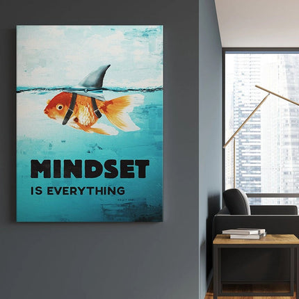 Motivational Mantra - Mindset Is Everything Canvas Print Wall Poster