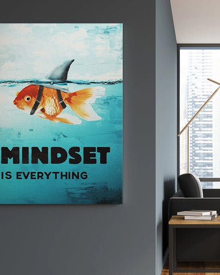 Motivational Mantra - Mindset Is Everything Canvas Print Wall Poster