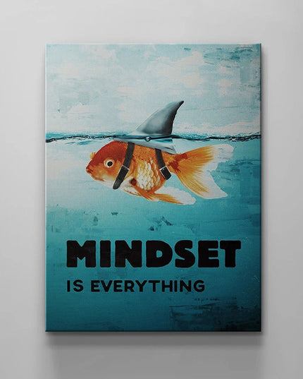 Motivational Mantra - Mindset Is Everything Canvas Print Wall Poster