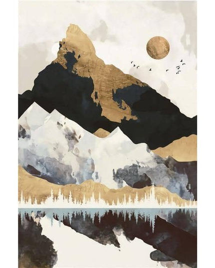 Mountain Sunrise Canvas Art - Landscape Wall Poster